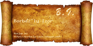 Borbély Izor névjegykártya